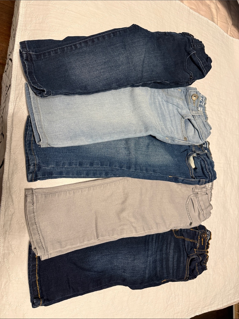 Kids Skinny Jeans - Assorted Blue and Light Gray Denim